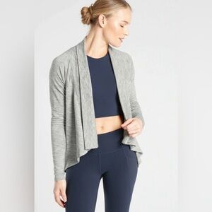 Athleta Nirvana Wear Two Ways Wrap, Marl Grey Heather SIZE M